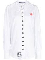 Chopova Lowena chemise en coton à patch logo - Blanc - thumbnail