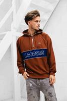Lacoste Paris Relaxed Hoodie Heren Bruin - Maat M - Kleur: Bruin | Soccerfanshop