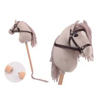 Holly Horse hobbypaard deluxe met stok - 80 cm - beige