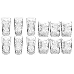 Set 12x stuks Ayla-serie water/longdrink glazen 350 ml van glas