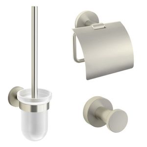 B&w-luxury Nice Toiletset Met Haak - Closetrol En Borstelhouder Brushed Nickel