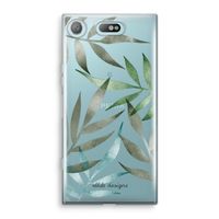 Tropical watercolor leaves: Sony Xperia XZ1 Compact Transparant Hoesje - thumbnail