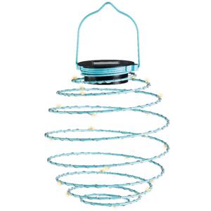 Hanglamp - solar verlichting - lichtblauw - D16 cm - metaal - tuinverlichting