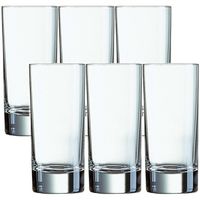 6x Stuks transparante drinkglazen/longdrinkglazen 220 ml van glas - Longdrinkglazen - thumbnail