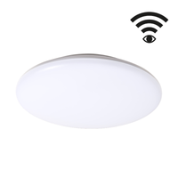Plafondlamp wit rond LED 18W 1850 lumen Tri-White Ø300mm x 58mm met bewegingssensor Plafondlamp wit rond LED 18W 1850 lumen Tri-White Ø300mm x 58mm met bewegingssensor