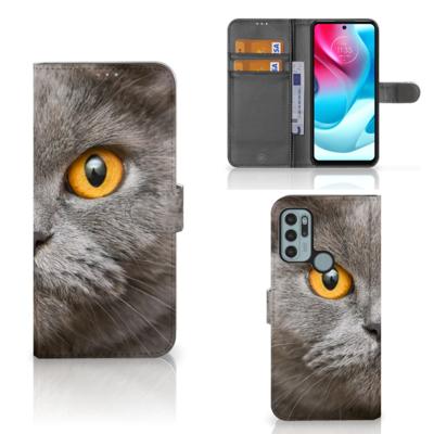 Telefoonhoesje | Met pasjeshouder | Motorola Moto G60s Britse Korthaar