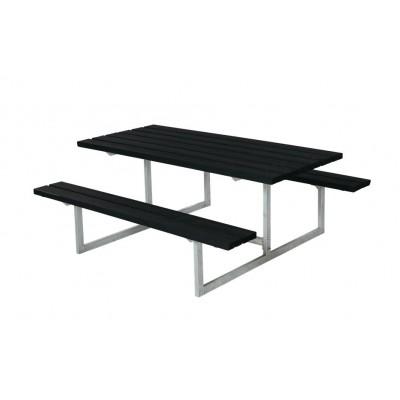 Picknicktafel "Basic" Zwart Gebeitst Hout