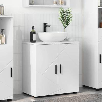 Badkamer Kast met plank Wit 61 x 35 x 64 cm Bewerkt hout