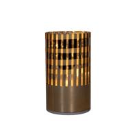 Cylinder glas ruit draaiend goud - Annas collection