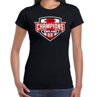 We are the champions England / Engeland supporter t-shirt zwart voor dames - thumbnail