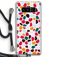 Colored Giraffe: Samsung Galaxy Note 8 Transparant Hoesje met koord