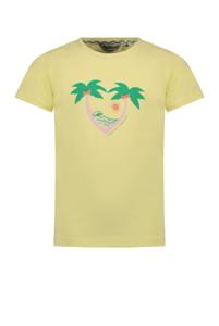 Moodstreet Meisjes t-shirt print - Sweet lemon geel