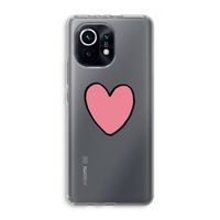 Hartje: Xiaomi Mi 11 Transparant Hoesje