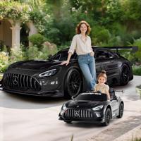 Ride-on-Auto Gelicentieerde Mercedes-AMG GT3 Kinderauto met Afstandsbediening 3 Snelheden Zwart