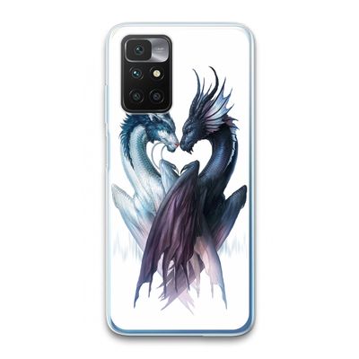 Yin Yang Dragons: Xiaomi Redmi 10 Transparant Hoesje