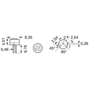 Bourns 3329H-1-253LF Cermet-trimmer Lineair 0.5 W 25 kΩ 240 ° 260 ° 1 stuk(s)