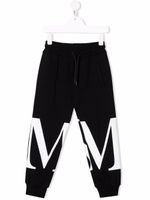 MSGM Kids pantalon de jogging à logo imprimé - Noir
