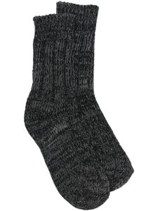 Birkenstock chaussettes en maille nervurée à patch logo - Noir