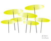 7 stuks! Zonnevangers Citroen geel groot 175x20 cm Cazador Del Sol - Cazador del sol