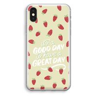 Don't forget to have a great day: iPhone X Transparant Hoesje