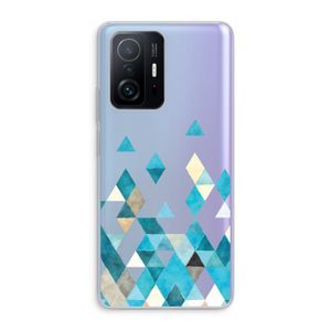 Gekleurde driehoekjes blauw: Xiaomi 11T Pro Transparant Hoesje