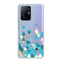Gekleurde driehoekjes blauw: Xiaomi 11T Pro Transparant Hoesje