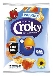 Croky Croky Chips Paprika 100 Gram 12 Zakken