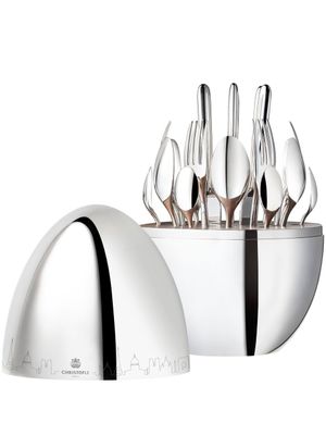 Christofle lot de 24 couverts Mood Skyline Paris pour six personnes - Argent
