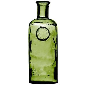 Natural Living Vaas Olive Bottle - smaragd groen - glas - 13x27 cm