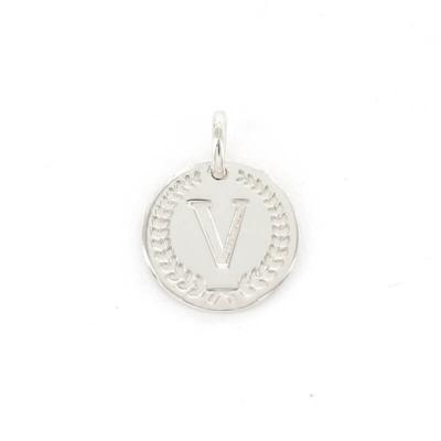Imotionals Ronde Kettinghanger Letter V Zilver