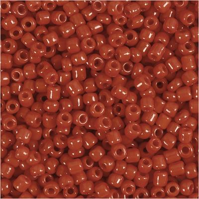 Creativ Company Rocailles, d 3 mm, afm 8/0, gatgrootte 0,6-1,0 mm, donkerrood, 25 gr/ 1 doos