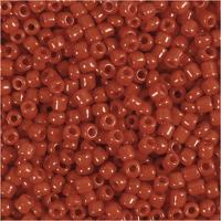 Creativ Company Rocailles, d 3 mm, afm 8/0, gatgrootte 0,6-1,0 mm, donkerrood, 25 gr/ 1 doos