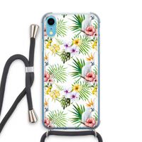 Gele kuif: iPhone XR Transparant Hoesje met koord