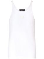 Dolce & Gabbana logo-plaque ribbed tank top - Blanc