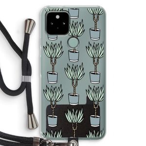 Boompje: Pixel 5 Transparant Hoesje met koord