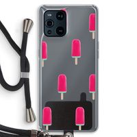 Waterijsje: Oppo Find X3 Transparant Hoesje met koord