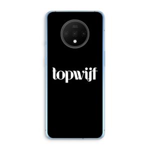 Topwijf Zwart: OnePlus 7T Transparant Hoesje