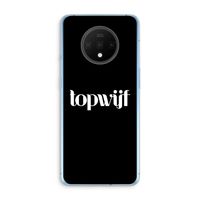 Topwijf Zwart: OnePlus 7T Transparant Hoesje