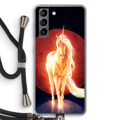 Last Unicorn: Samsung Galaxy S21 Transparant Hoesje met koord
