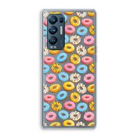 Pink donuts: Oppo Find X3 Neo Transparant Hoesje