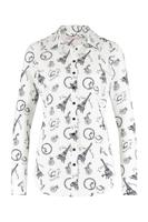 Poppy paris blouse - off white/black - 07146