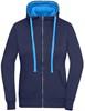 James & Nicholson JN962 Ladies´ Lifestyle Zip-Hoody - Navy/Cobalt - M