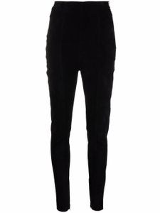 Balmain pantalon à taille haute zippée - Noir