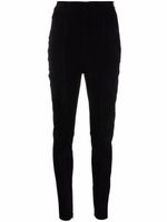 Balmain pantalon à taille haute zippée - Noir