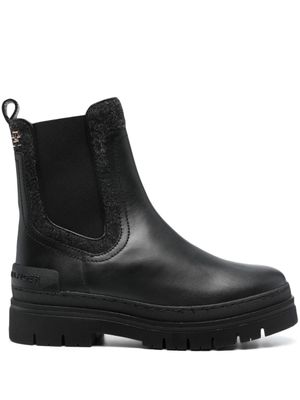 Tommy Hilfiger boots chelsea en daim - Noir
