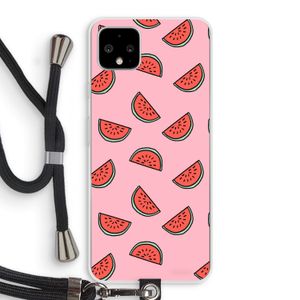 Watermeloen: Pixel 4 XL Transparant Hoesje met koord