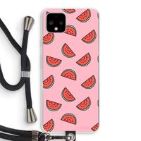 Watermeloen: Pixel 4 XL Transparant Hoesje met koord