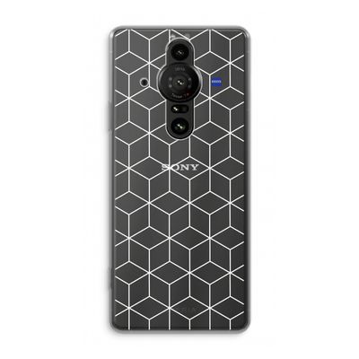 Zwart-witte kubussen: Sony Xperia Pro-I Transparant Hoesje