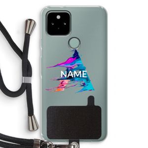 Abstract Spectrum: Pixel 5 Transparant Hoesje met koord