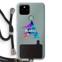 Abstract Spectrum: Pixel 5 Transparant Hoesje met koord